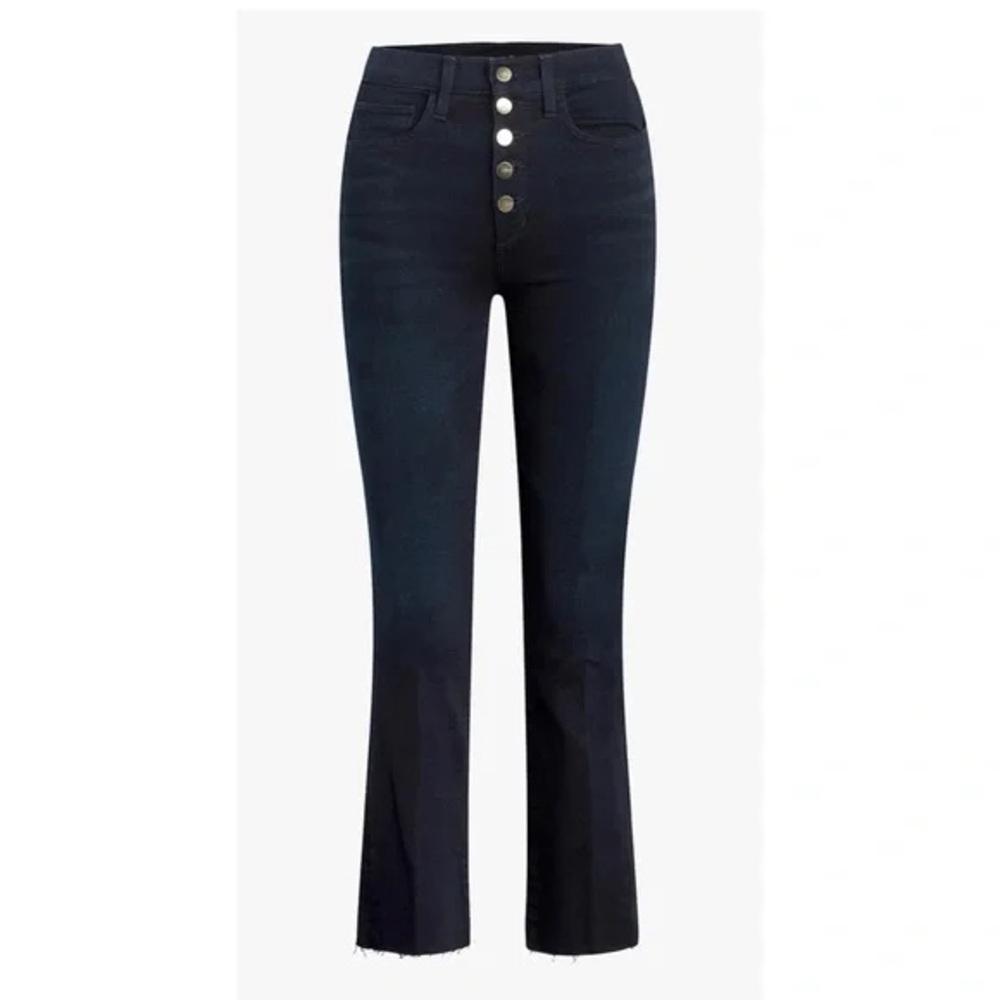 Joe's Jeans The Callie / Dark Navy High-Rise Button-Fly Flare Jeans